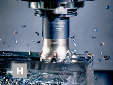 Planworx, the universal genius of face milling, machines hard materials.