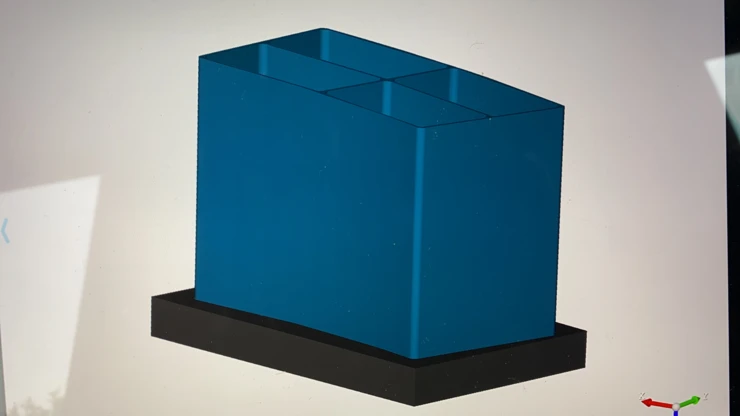 CAD/CAM-Programm einer tiefen Tasche.
