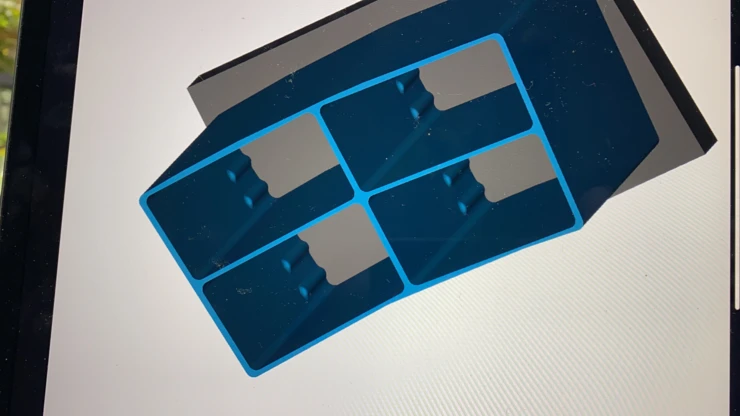 CAD/CAM-Programm einer tiefen Tasche.