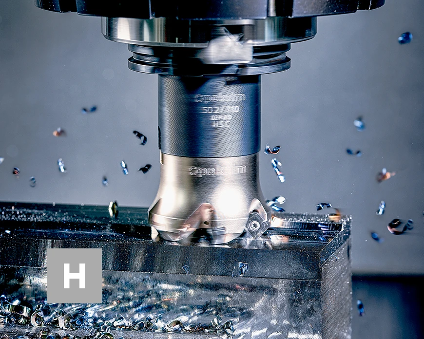 Planworx, the universal genius of face milling, machines hard materials.