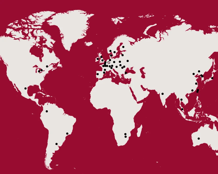 This picture shows the worldwide locations of Pokolm premiumtools' partners.